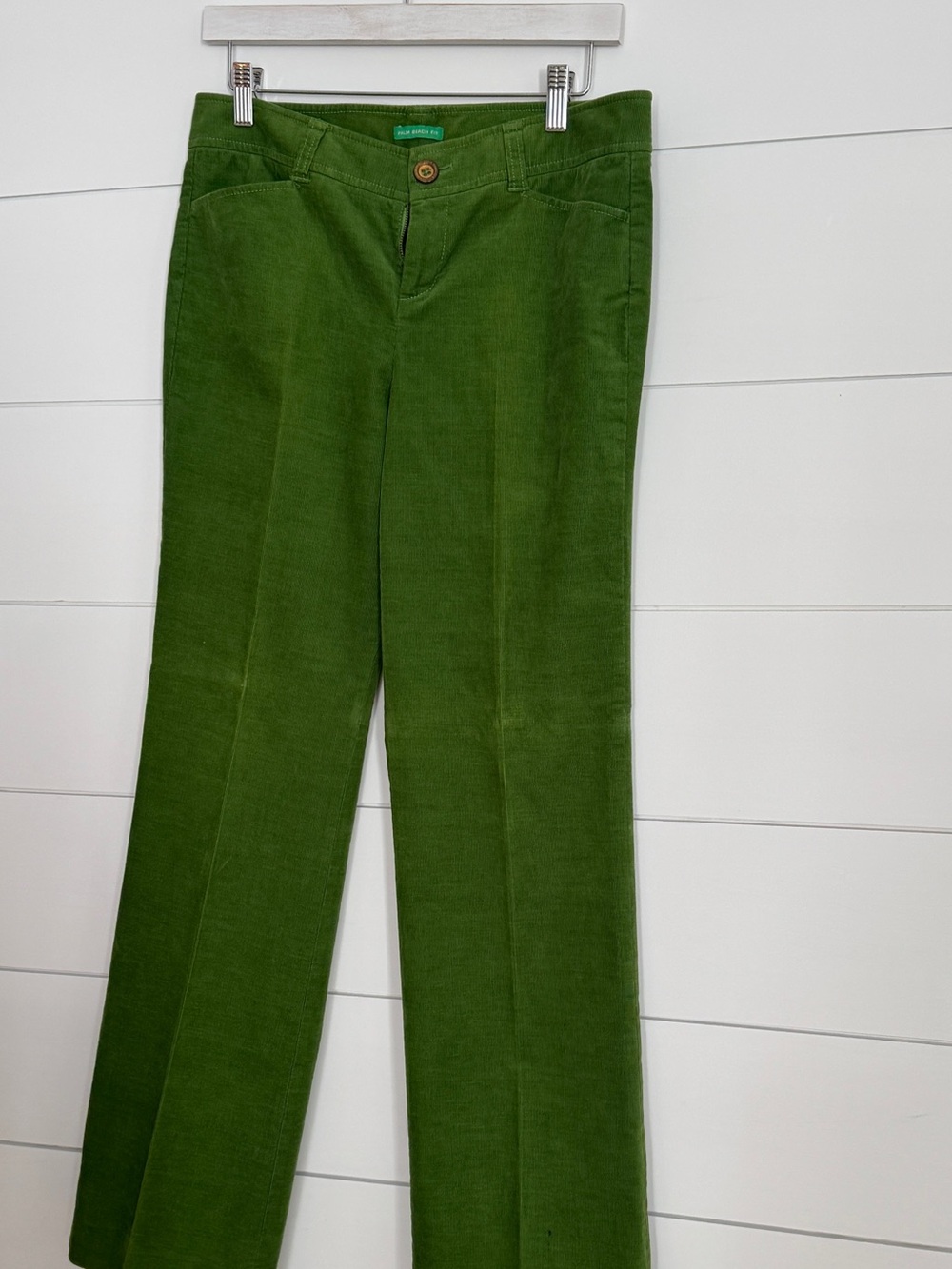 Lilly Pulitzer Olive Green Corduroy Boot-Cut Pants